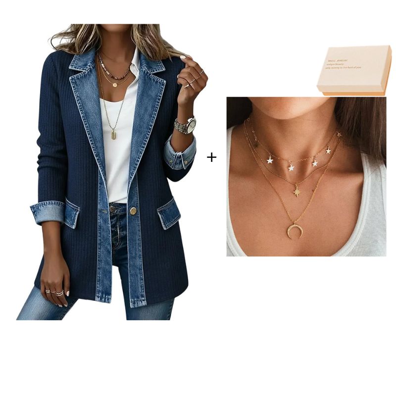 Navy Blue_Coat+Necklace