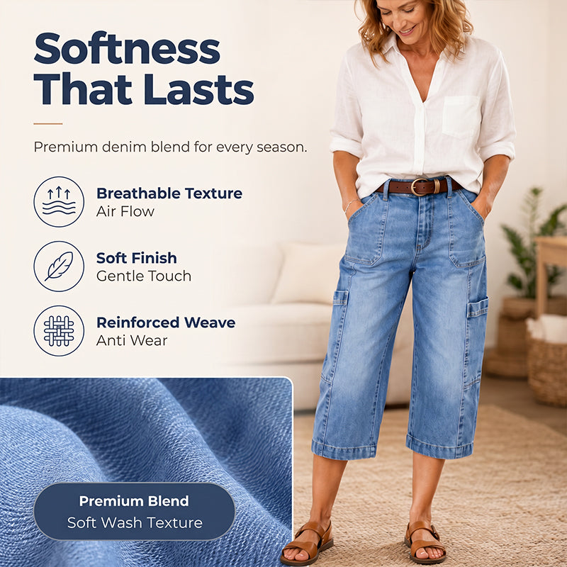📢Mid-Season Sale: 50% off – limited time ⏰Women's Casual Stretchy Cropped Denim Pants