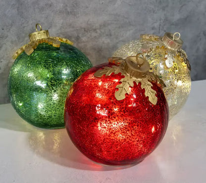 🎅Christmas Specials-Glass Tabletop Christmas Ornaments【3ct】🔔🎁