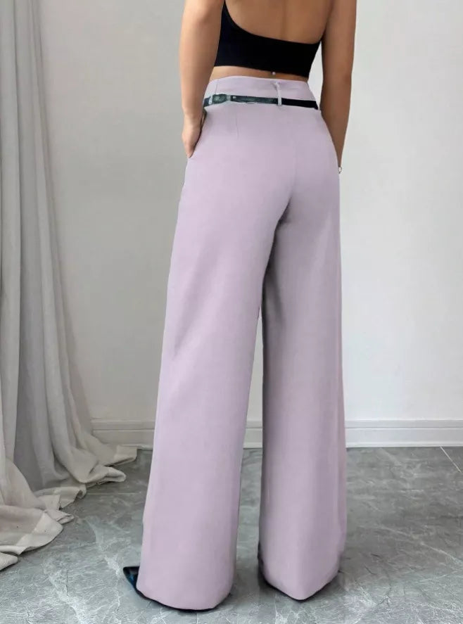 ⏳Limited-time 50% off⏰Women‘s Wide-Leg Trousers with Belt🎗️👖