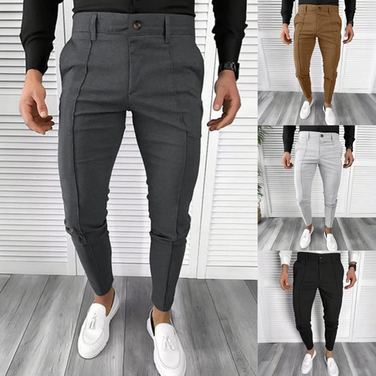 🔥Seasonal Bestsellers👑Men's Casual Solid Color High-end Dress Pants