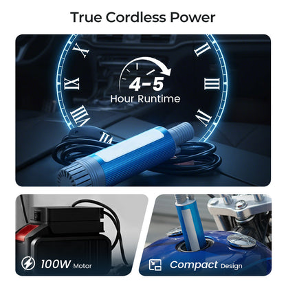 🥇【Industrial-Grade High-Efficiency Choice】38mm High-Power Oil/Water Pump Kit｜💯Blue Portable Design｜Easy to Carry｜Versatile Applications!🌟