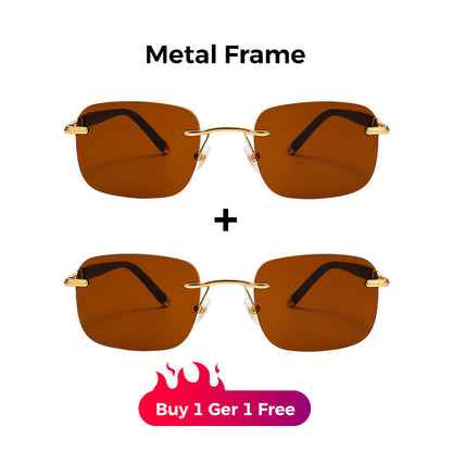 Men's Stylish Frameless High Definition Polarized Sunglasses