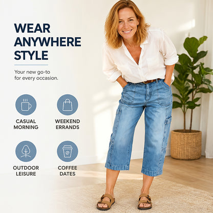 📢Mid-Season Sale: 50% off – limited time ⏰Women's Casual Stretchy Cropped Denim Pants