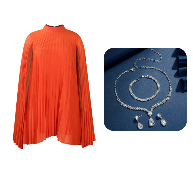 Orange_Dress & Necklace