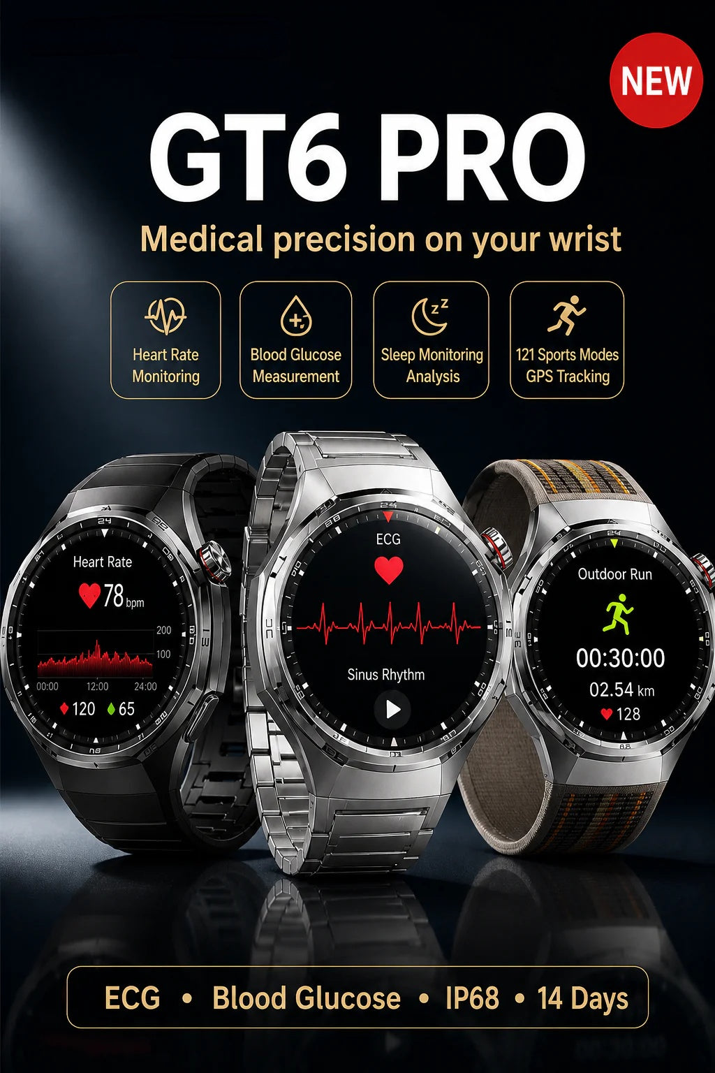 ⌛Limited-Time Offer-GT6pro Bluetooth Call Smartwatch – Bestseller