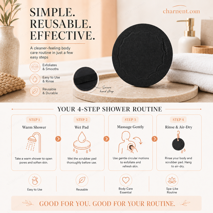 🖤Exfoliating Scrub Bath Pads🧖‍♀️Gently exfoliate, unclog pores, reveal brighter skin