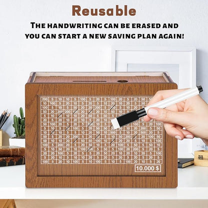 🎁 Hot Sale 49% OFF 🔥Wallet Fattening Program——Cash Vault Wooden Savings Box