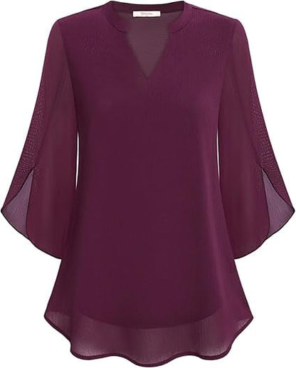 💖LAST DAY SALE 50% OFF💖V-neck chiffon shirt
