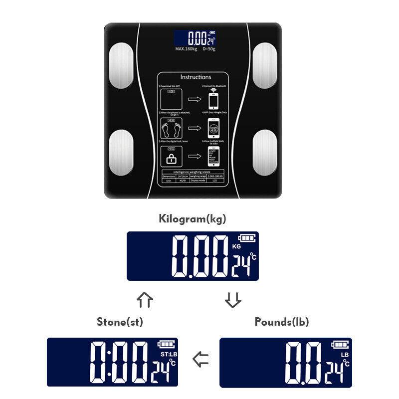⏳LAST DAY SALE 50% OFF🔥Smart BMI Digital Wireless Weight Scales with LCD Display