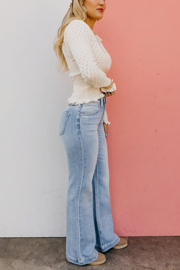 👖💥Hot Sales - 49% OFF💥Vintage Wash Plus-Size Jeans — Stretchy & Straight Leg Fit