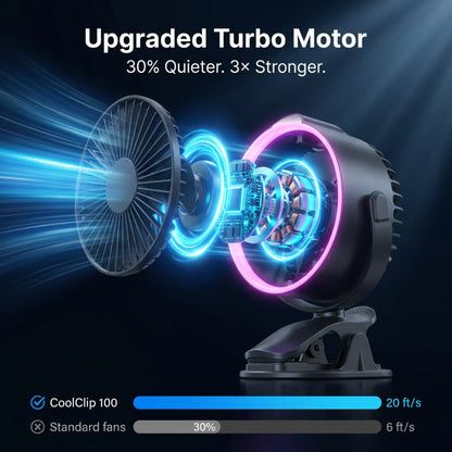 🥳2026 HOT SALE🥳LAST DAY 50% OFF!🔥All-Day Cordless Clip-On Fan with 5 Speeds & Night Light