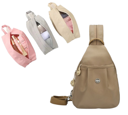 🔥Limited-time offer-Multi-Pocket Convertible Backpack & Crossbody Bag