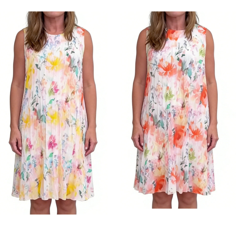 💥 Special Sale 50% OFF💥Women’s Sleeveless Floral Print Pleated Dress