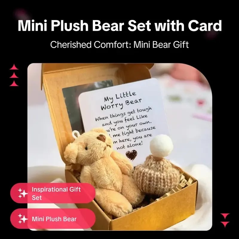 🐻Christmas Limited-Time Offer: 50% OFF!🎁Handmade Mini Plush Teddy Bear in Box