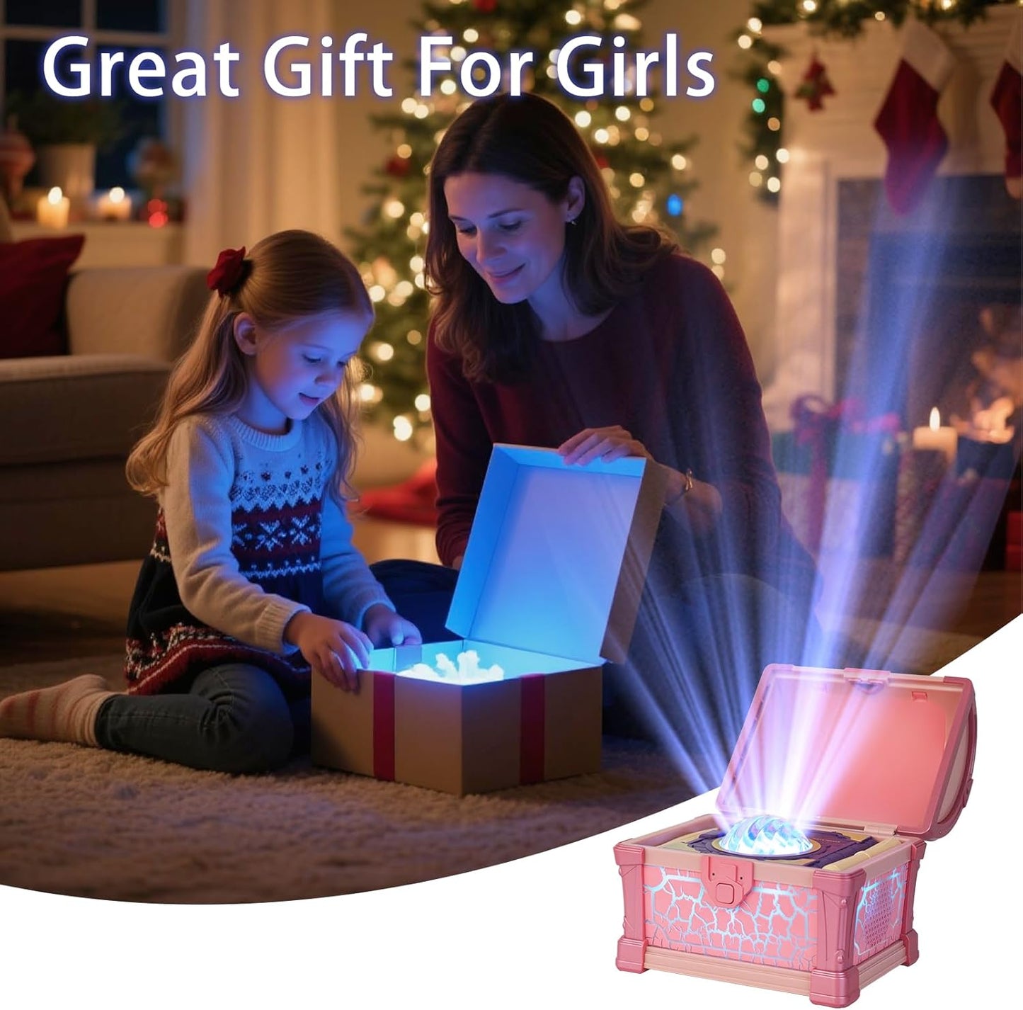 🎁Hot Sale Deals-Treasure Chest Projector Night Light✨
