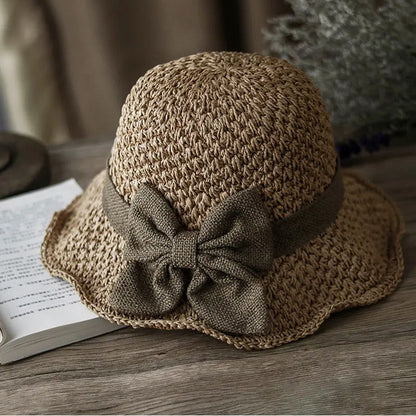 🔥 Hot sale 49% OFF🔥Elegant Woven Straw Sun Hat with Bow