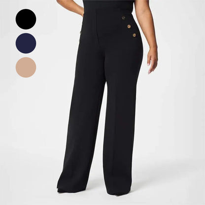 ⏳Limited Sale 57% OFF🌸Women's Plus Size High Stretch High-Waist Wide-Leg Pants