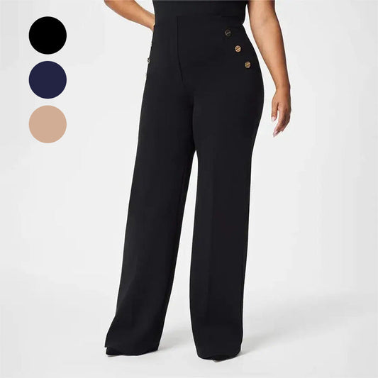 ⏳Limited Sale 57% OFF🌸Women's Plus Size High Stretch High-Waist Wide-Leg Pants