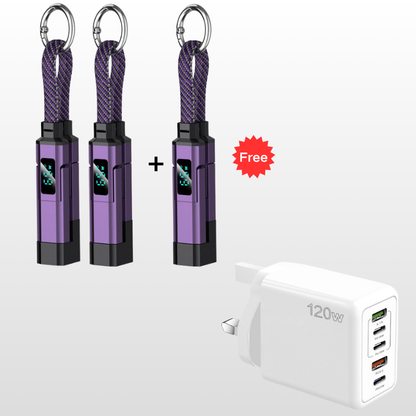🔥HOT SALE50% OFF🔥4-in-1 Digital Display Keychain Charging Cable