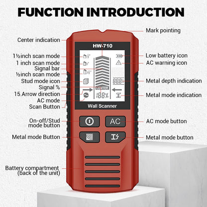 💥50% off for a limited time💥 Multifunctional Handheld Metal & Wall Detector
