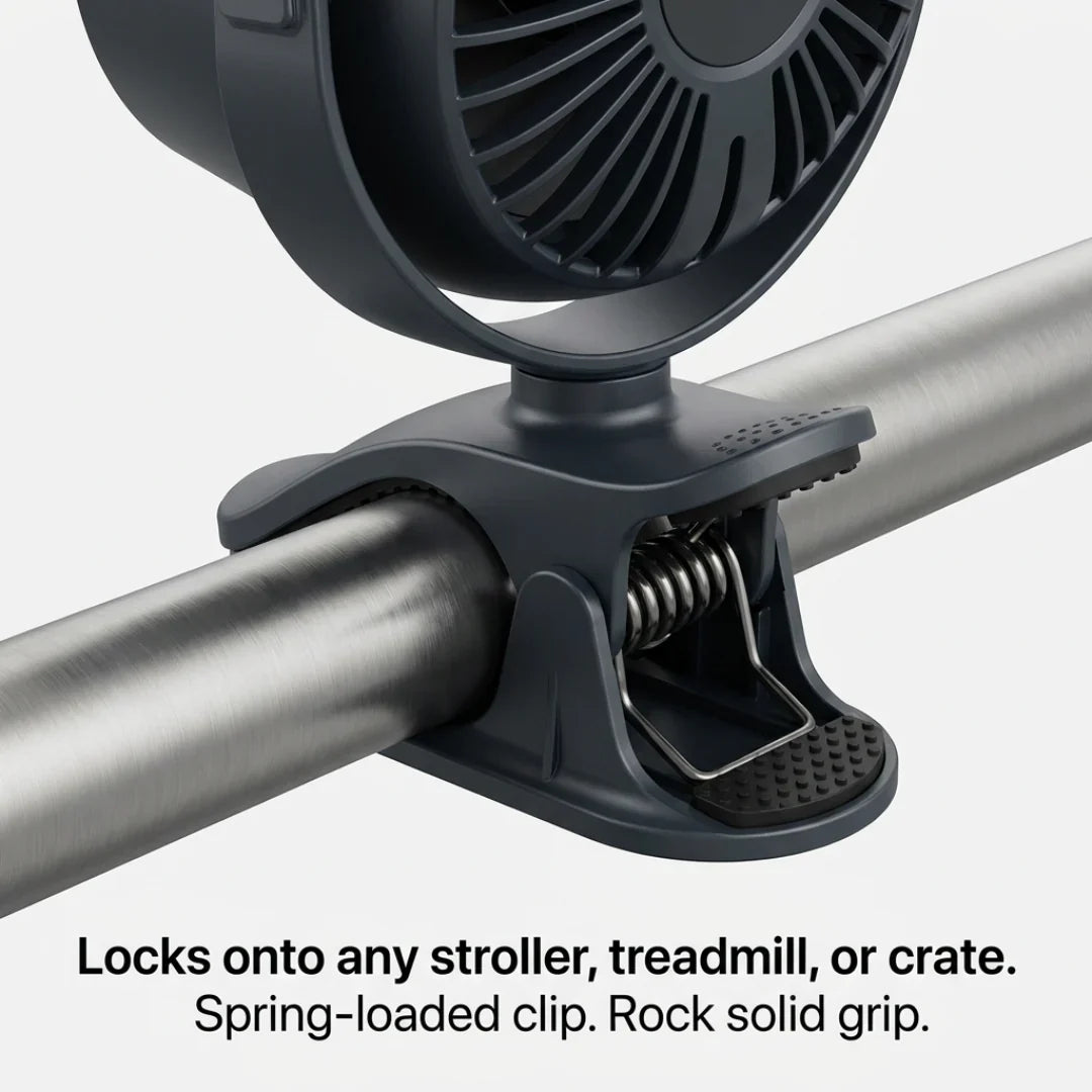 🥳2026 HOT SALE🥳LAST DAY 50% OFF!🔥All-Day Cordless Clip-On Fan with 5 Speeds & Night Light