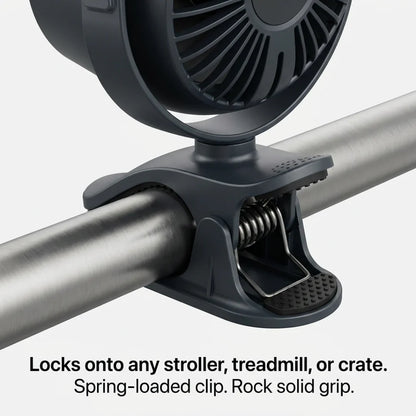 🥳2026 HOT SALE🥳LAST DAY 50% OFF!🔥All-Day Cordless Clip-On Fan with 5 Speeds & Night Light