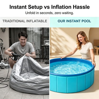 ⌛Limited-Time Offer-Large Foldable Backyard Wading Pool for Whole Family & Pets