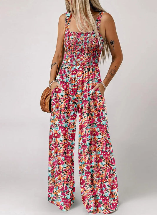 🏖️LAST DAY SALE: ONLY $32.8!!🌼Women’s Casual Print Sleeveless Overalls Jumpsuits
