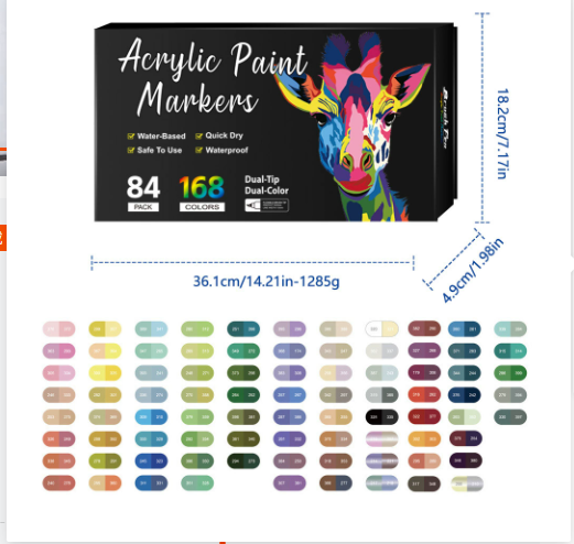 🌈Hot Sale Deals🖌️Dual Tip Acrylic Paint Pen Marker✨🎨