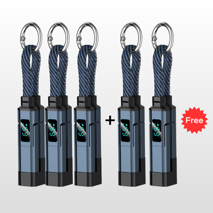 🔥HOT SALE50% OFF🔥4-in-1 Digital Display Keychain Charging Cable
