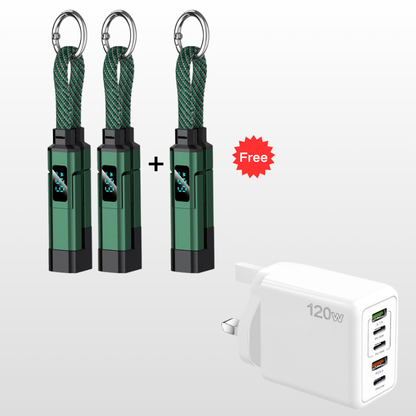 🔥HOT SALE50% OFF🔥4-in-1 Digital Display Keychain Charging Cable