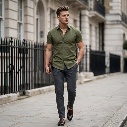👔 50% OFF NOW! ✨ Men's Non-Iron Shirts – Wrinkle-Free, Comfortable All Day & Perfect for Business or Casual 👕