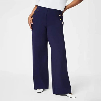 ⏳Limited Sale 57% OFF🌸Women's Plus Size High Stretch High-Waist Wide-Leg Pants