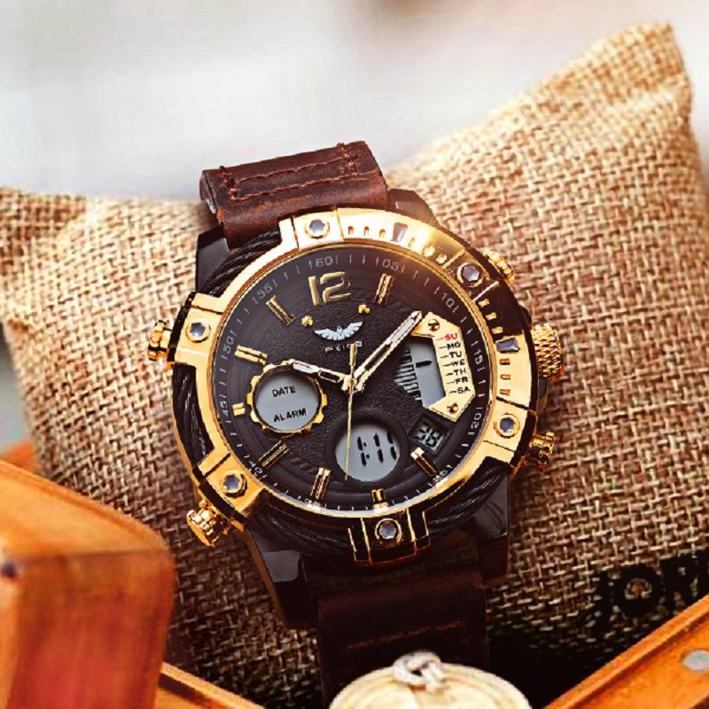 ⌚Multifunctional Dual Display 3ATM Waterproof Men's Quartz Sports Watch