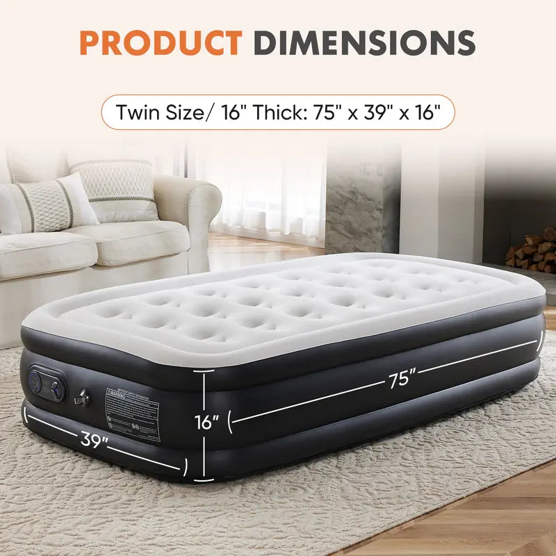 💥Best Sellers-Large Inflatable Mattress-🏠For everyday use at home and outdoors-✈️Free Shipping