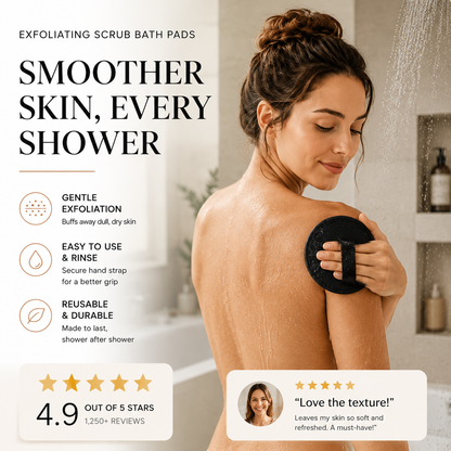 🖤Exfoliating Scrub Bath Pads🧖‍♀️Gently exfoliate, unclog pores, reveal brighter skin