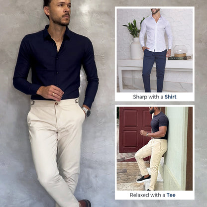 ⏳Time-limited Special⏰Fliwos Men's Stretch Slim Fit Pants