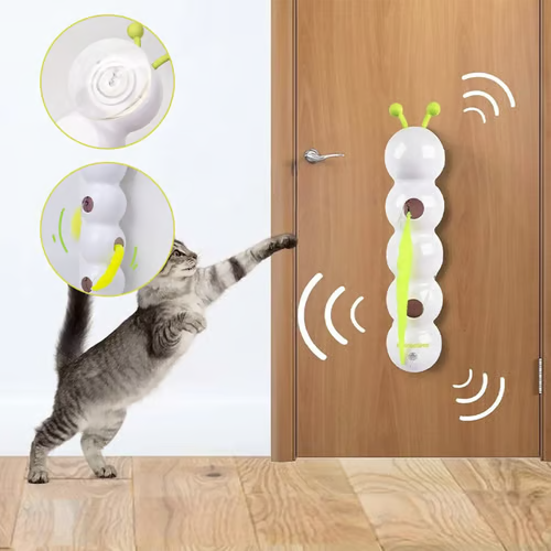 New💥2025 Hot Sale!🐛Interactive Electric Caterpillar Cat Toy