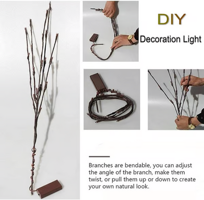 🎄Christmas Limited 50% OFF🎄Pousbo® LED Willow Branch Lights Battery-Powered Twig Light