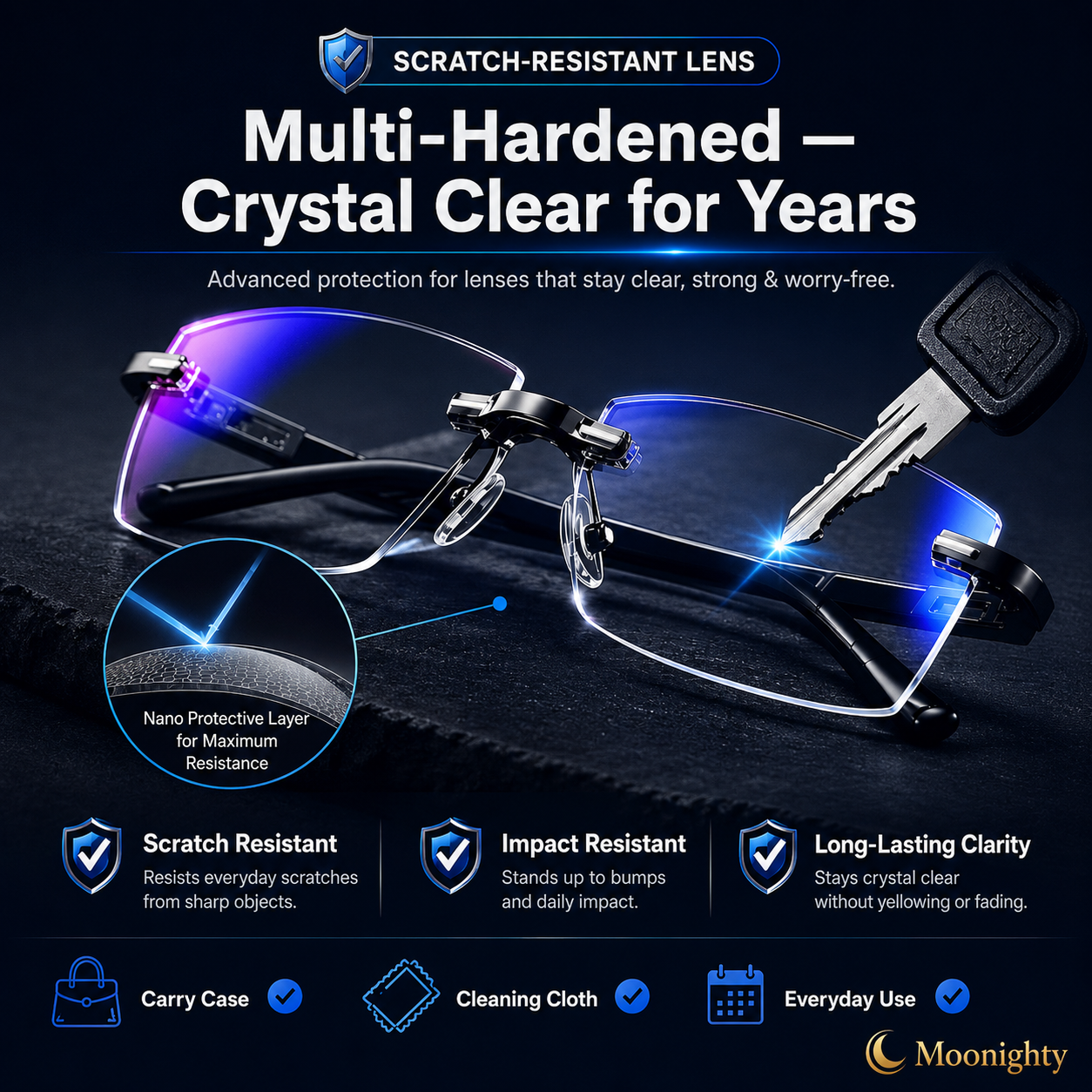 😍Buy 1 Get 1 Free - Just $9.9👓 Crystal Clear Reading Glasses – Lightweight Frameless Design with Premium Diamond-Cut Finish ✨