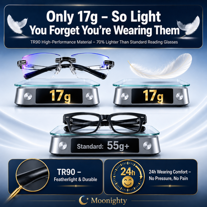 😍Buy 1 Get 1 Free - Just $9.9👓 Crystal Clear Reading Glasses – Lightweight Frameless Design with Premium Diamond-Cut Finish ✨