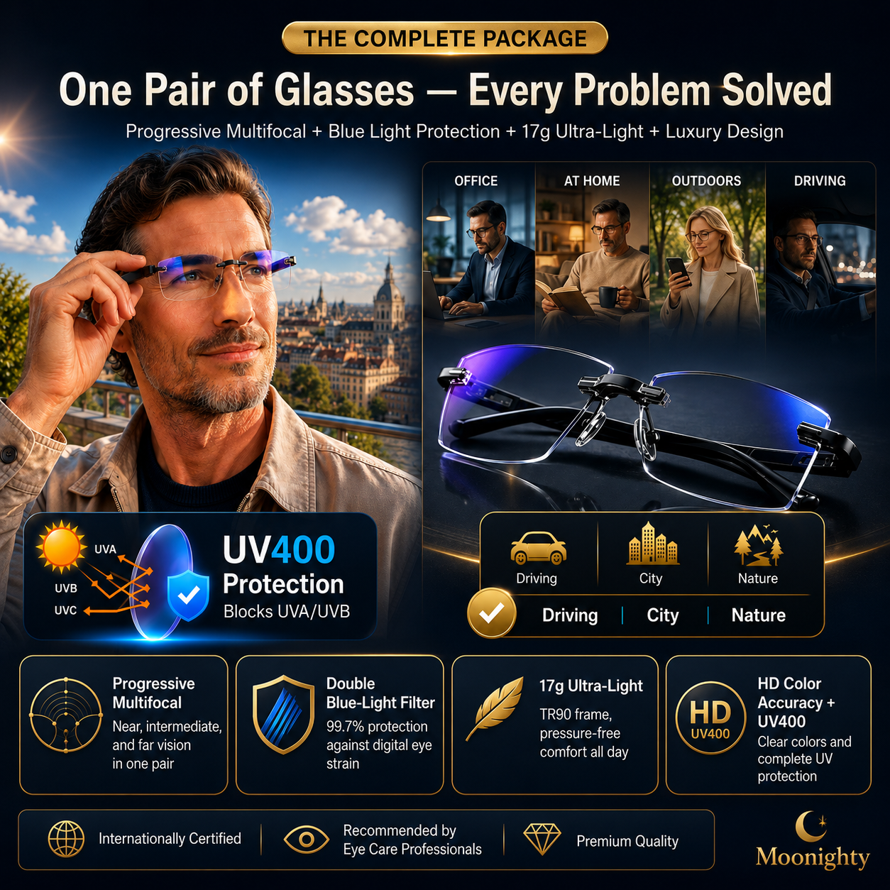 😍Buy 1 Get 1 Free - Just $9.9👓 Crystal Clear Reading Glasses – Lightweight Frameless Design with Premium Diamond-Cut Finish ✨