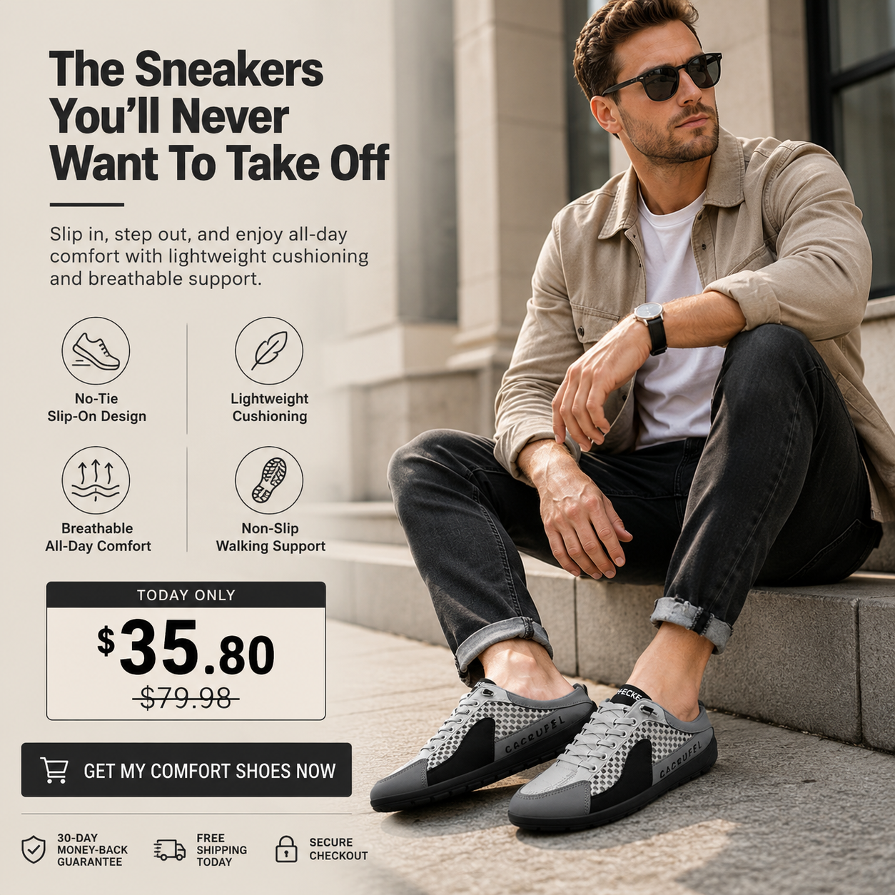 Top Pick🏆👟Slip-In Breathable Mesh Sneakers – Non-Slip Sole & Lightweight Cushioning for All-Day Comfort