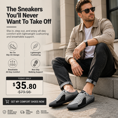 Top Pick🏆👟Slip-In Breathable Mesh Sneakers – Non-Slip Sole & Lightweight Cushioning for All-Day Comfort