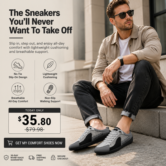 Top Pick🏆👟Slip-In Breathable Mesh Sneakers – Non-Slip Sole & Lightweight Cushioning for All-Day Comfort