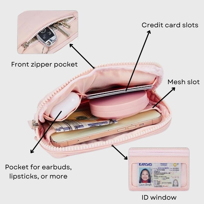 🔥Last Day 49% OFF | Puffer Wristlet Wallet Fits Phone💜