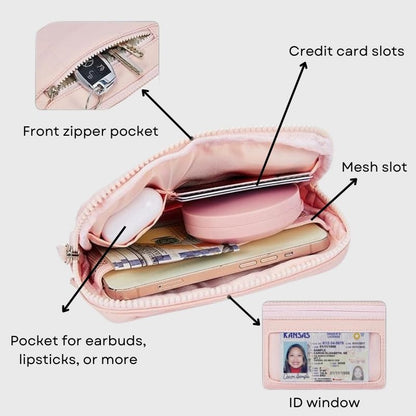 🔥Last Day 49% OFF | Puffer Wristlet Wallet Fits Phone💜