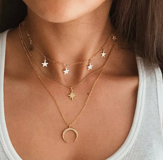 Elegant Multi Layered Necklace with Delicate Pendant🎁