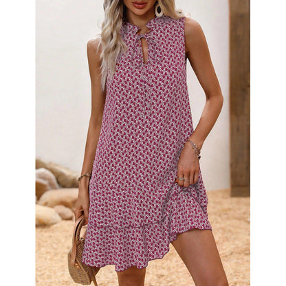 🎉Last Day Promotion 50% OFF💃Women's Geometric Print Bow Dress